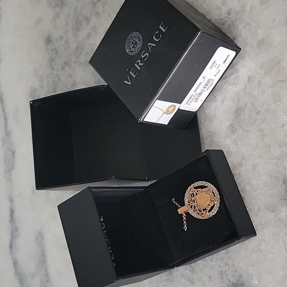Versace Unisex Medusa Touch Two Tone Necklace
